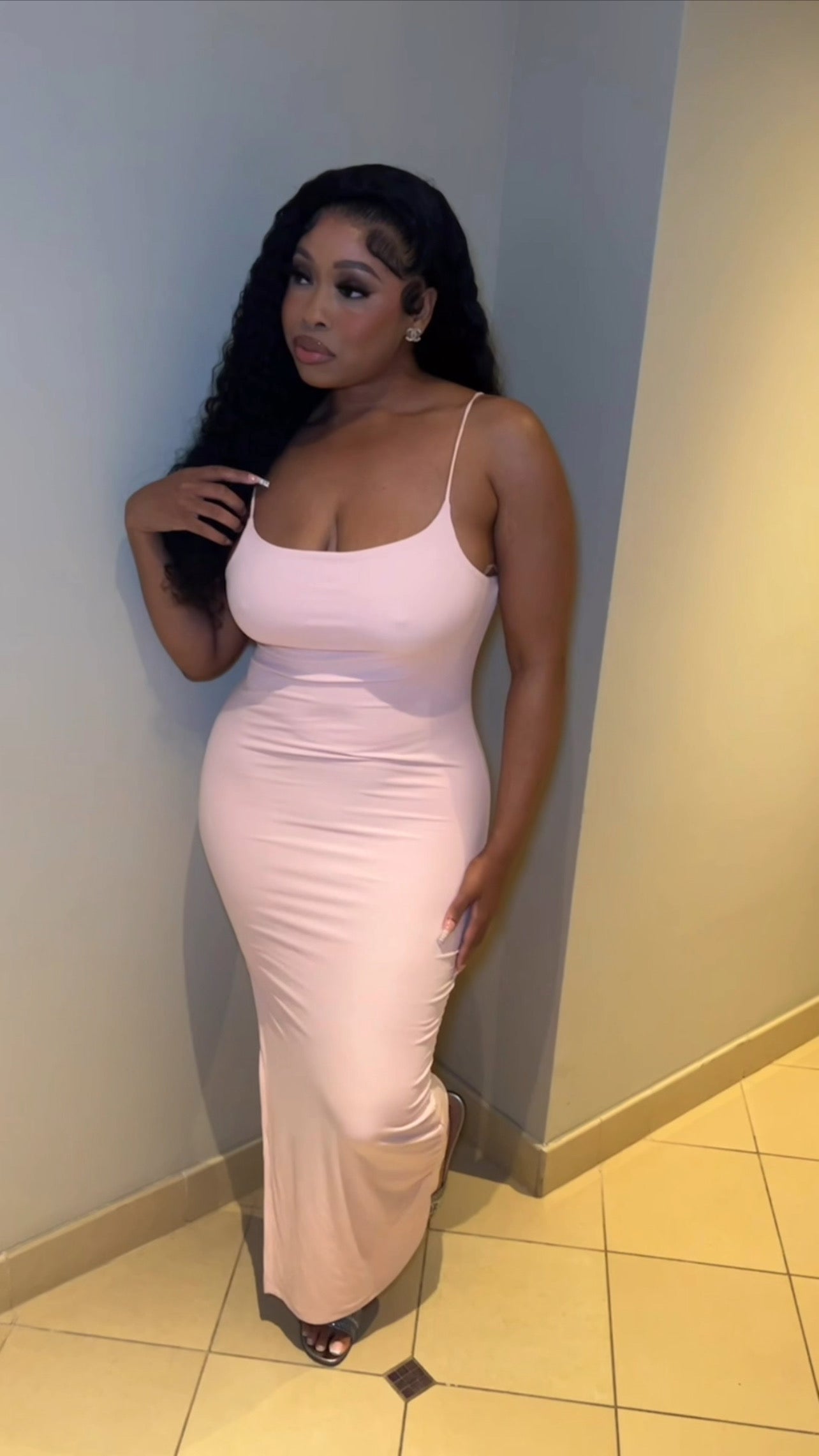 Basic slit dress